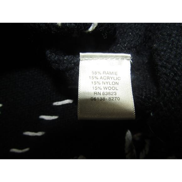 Christopher & Banks Women’s Medium Vest Black Cardinal Bird Embroidered Zip VTG - Picture 6 of 8